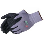 OT1032 BLACK KNIT FOAM PALM DOTTED GLOVES  - GLOVES