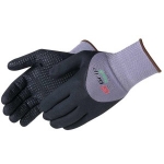 OT1042 BLACK FOAM NITRILE DIP WITH DOTS - GLOVES